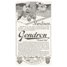 1922 Gendron Pioneer Line: Sturdiness Vintage Print Ad picture
