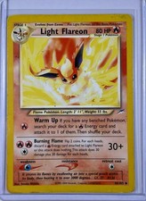 Light Flareon 46/105 2000 Pokemon Neo Destiny Unlimited English Damaged Back picture