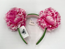 Disney Parks Pink Peony Floral Crown Flower & Garden Minnie Ears Headband NEW picture
