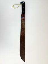 DAMAGED PARTS & REPAIR Vintage Antique Express USA Flag 27” Bush Machete Knife picture