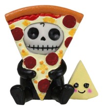 Furry Bones Whimsical Peppi Pizza With Cheese Skeleton Figurine Furrybones picture