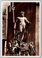 RPPC c1960s Fountain of Neptune Giambologna Sculpture Italy Postcard picture