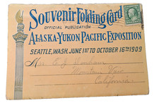 1909 Alaska-Yukon Pacific Exposition Souvenir Folding Card Seattle World's Fair picture