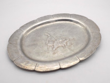 Wendell August Forge Inc. platter  Wild turkeys #226  -  12