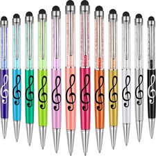 Outus 12 Pcs Music Stylus Pens 2 in 1 Retractable Musical Note Ballpoint picture