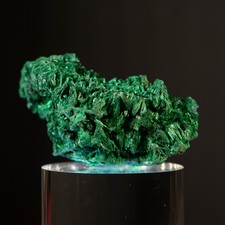 130g Natural Fibrous Velvet Malachite Rough Crystal Cluster Mineral Specimen picture