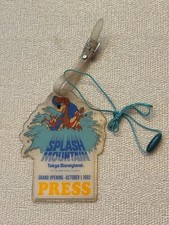 Rare 1992 Splash Mountain Tokyo Disneyland Press Pass picture