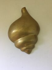 Vintage Wall Hanging Solid Brass Gastropod Nauti Shell Home Decor 6.25