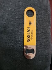 Patron Tequila Bottle Opener Yellow Rubber Vinyl Grip 7” Bartender Speed Tool picture