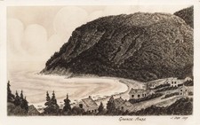 GRANDE ANSE HARBOR DRAWING REAL PHOTO POSTCARD NEW BRUNSWICK CANADA 1930s RPPC picture