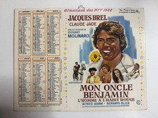 1988 French PTT Almanac Jacques Brel Simone Signoret Paris Metro Maps Vintage picture