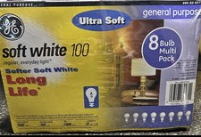 GE 100 Watt Soft White Light Bulbs (8 Bulbs Total) In Original Boxes vintage  picture