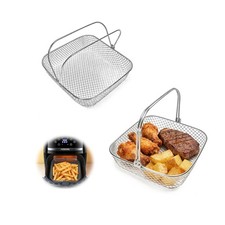 2 PACK Air Fryer Baskets, 8QT Air Fryer Replacement Basket with Handle, 304 S... picture