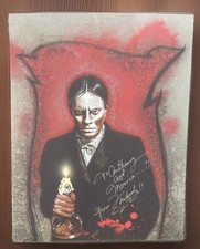Vintage John Zacherle Signed auto Zacherley Cool Ghoul Framed 14” X 10” poster picture