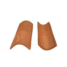 Terracotta Clay Roof Tiles | Two-Piece Spanish Barrel Tile - Sandbaggy picture