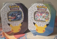2x Pokemon 30th Anniversary Tin Box Feelinara-Ex & Quajutsu-Ex Sealed German picture