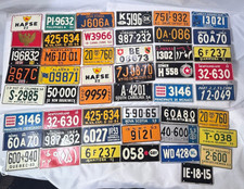 1950's Wheaties Mini License Plates Cereal Premiums Bicycle Lot of 49 picture