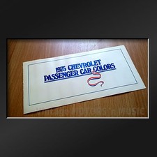 UNCIRCULATED 1975 Chevrolet Passenger Car Exterior Color Selection Guide picture