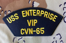 Vintage US Navy Ship Hat Cap Patch USS Enterprise CVN-65 VIP USN Naval Carrier picture