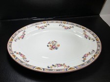 Antique Cleveland China GHB Co Floral Rose Fruit Basket Platter Vintage 1900s picture