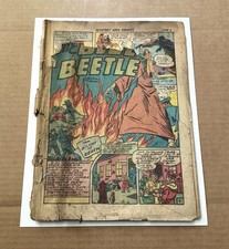 ☠️ Mystery Men Comics #30 1942 Fox Blue Beetle Incomplete Pop. 14 Scarce ☠️ picture