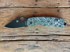 Spyderco Para 3 Cru-Wear DLC Toxic Storm Fat Carbon Knife picture