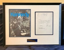 Robert F. Kennedy ~ Signed Letter as Attorney General Autographed Twice~ Framed picture