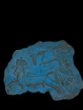 Rare Ancient Egyptian Antiquities Stela Pharaonic King Ramses Hunting War picture