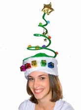 CHRISTMAS TREE HAT🎄Coil Santa Twisted Sexy Spiral Cute Party Gift Festive NEW ✨ picture