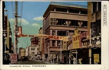 Yokohama Kanagawa Japan I Sesakicho Street scene unused vintage postcard picture