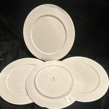Macy’s Hotel Collection White Bone China Dinner Plates Set of 4 , 11.5 in picture