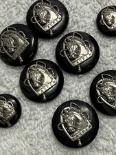 Vintage RALPH LAUREN Horse Head Equestrian Plastic & Metal Button Set picture
