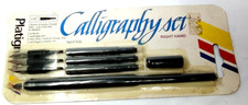 Vintage Right Hand Platignum Calligraphy Set Fountain Pen Interchangeable Nibs picture