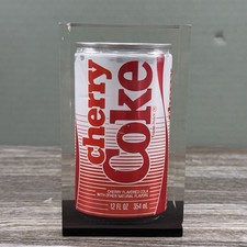 COCA COLA Cherry Cola IN LUCITE PAPERWEIGHT Rare HTF READ picture