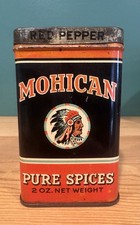 Vintage MOHICAN SPICE TIN - Red Pepper - New York - Great Condition & Graphics picture