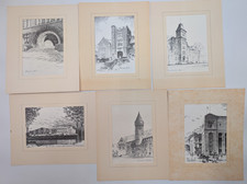 8 Vintage Ohio State Campus Architectural Prints Paul Morrill/J.C. Cleland OSU picture