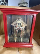 Vintage Handcrafted architectural diorama style circular English cottage House picture