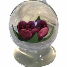 Millville Rose Paperweight by Robert Grablow Signed picture