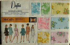 1960’s Dayton’s Fabric Dept. Display– McCall's 9555 & Ameritex Swatches – Rare picture