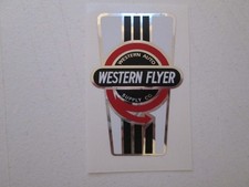 Western Flyer Bicycle Head Badge Straight Top picture
