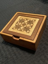 Handmade Mosaic Trinket Box Signed by JG White 01 Excellent Condition picture