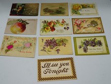 Antique Early 1900s Greetings Wishes Birthday etc. Postcards Set of 10 picture