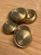 SOLID BRASS 1/8 IPS Knurled Lamp Finial ~ Bracket Cap ~ { LOT of  6} ~unf Brass picture