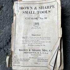 Vtg 1926 Brown & Sharpe Small Tools Catalog no. 30 picture