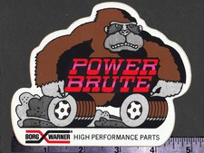 BORG WARNER Power Brute - Original Vintage 1960's 70's Racing Decal/Sticker picture