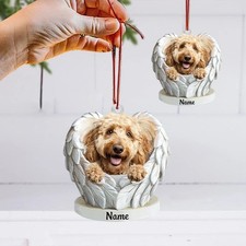 New Personalized Labradoodle Dog Angel Wings Christmas Gift Ornament SO310 picture