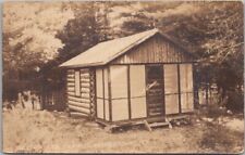 c1910s Real Photo RPPC Postcard Vacation Cottage / Log Cabin - Location Unknown picture