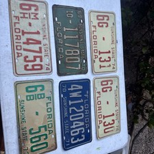 Vintage 1969-1974 Florida License Plates Multicolor  picture
