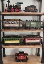 Rare Complete Set 7 Pc Jim Beam 1872 Grant Locomotive Train Decanter Set CRRNJ picture