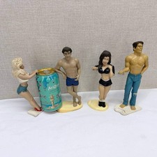 Vintage Ganz Bottoms Up R Demars Beverage Can Holder Figurine Set of 4 Retro picture